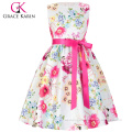 Grace Karin Children Girls Floral Pattern Sleeveless Round Neck Party Dress 2 Year Old Grl Dress Kids Dress CL008997-1